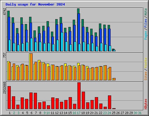 Daily usage for November 2024