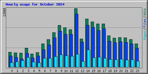 Hourly usage for October 2024