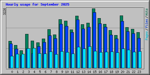 Hourly usage for September 2025