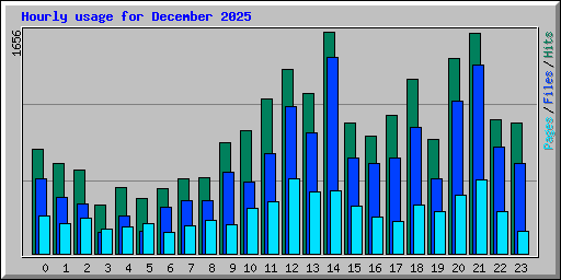 Hourly usage for December 2025