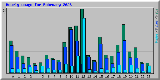 Hourly usage for February 2026