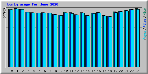 Hourly usage for June 2026